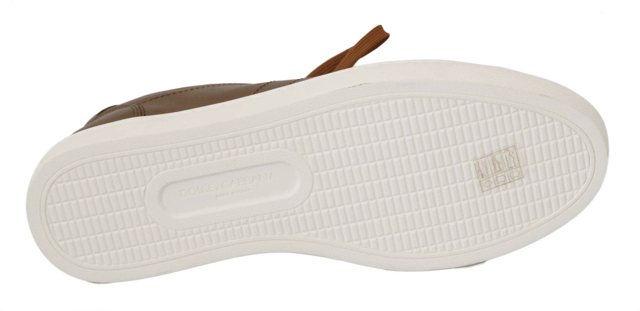 Dolce & Gabbana Gold Leather Mens Casual Sneakers by Dolce & Gabbana