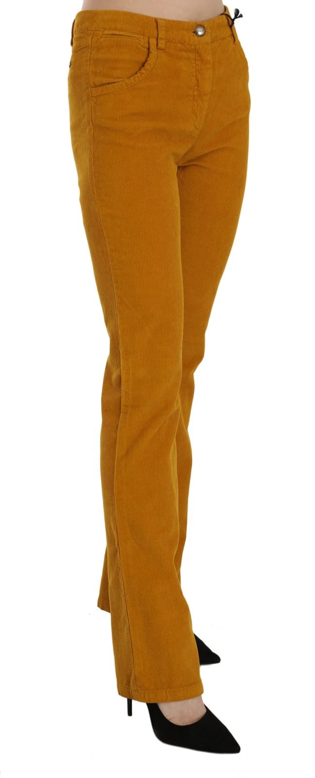 Costume National Orange High Waist Straight Trouser Pants by Costume National
