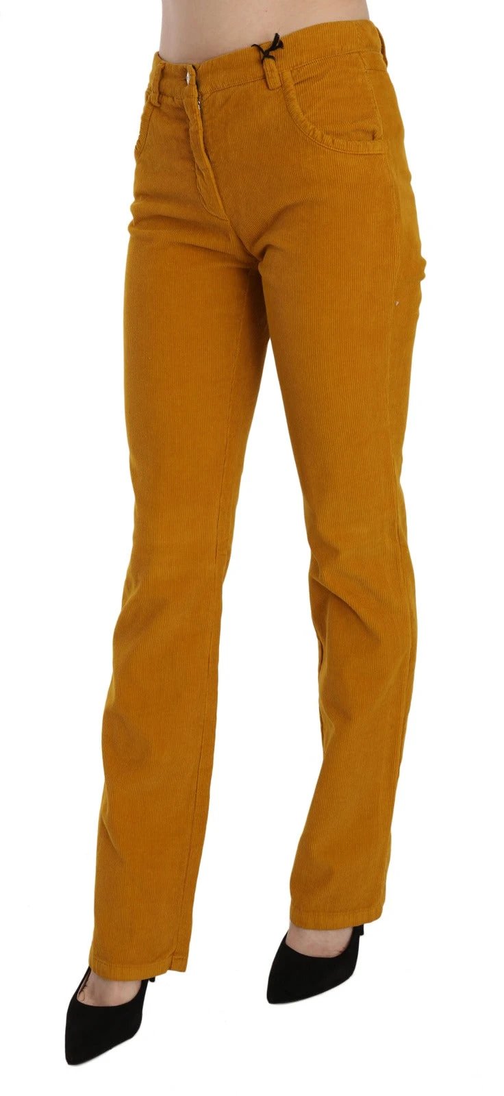 Costume National Orange High Waist Straight Trouser Pants by Costume National