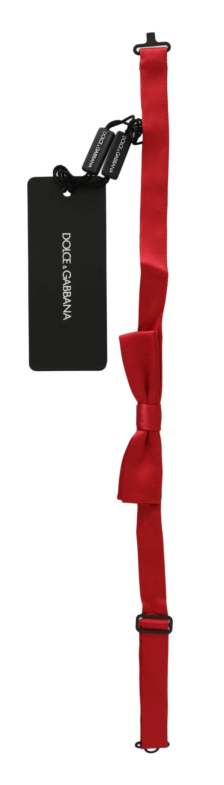 Dolce & Gabbana Red 100% Silk Slim Adjustable Neck Papillon Bow Tie by Dolce & Gabbana