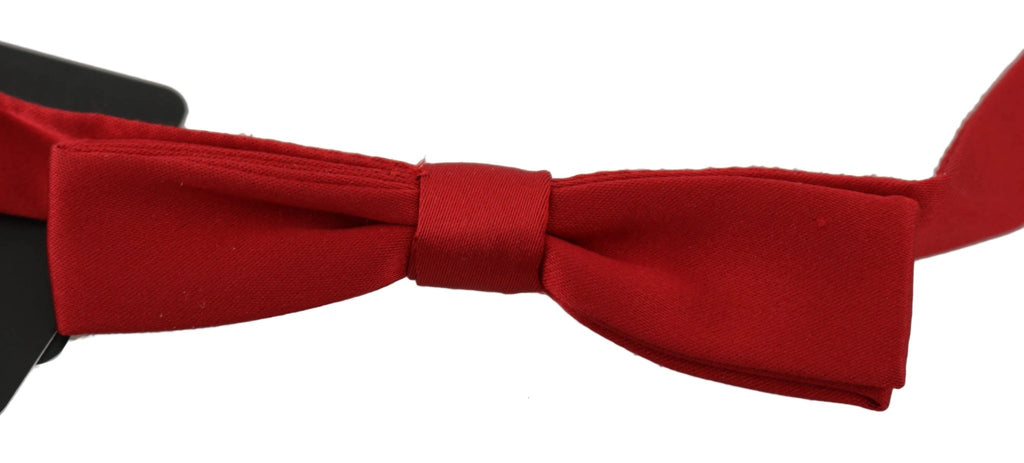 Dolce & Gabbana Red 100% Silk Slim Adjustable Neck Papillon Bow Tie by Dolce & Gabbana