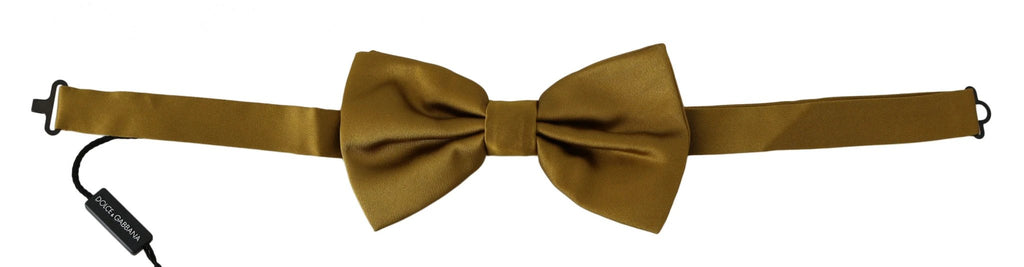 Dolce & Gabbana Yellow Mustard 100% Silk Butterfly Papillon Men Bow Tie by Dolce & Gabbana