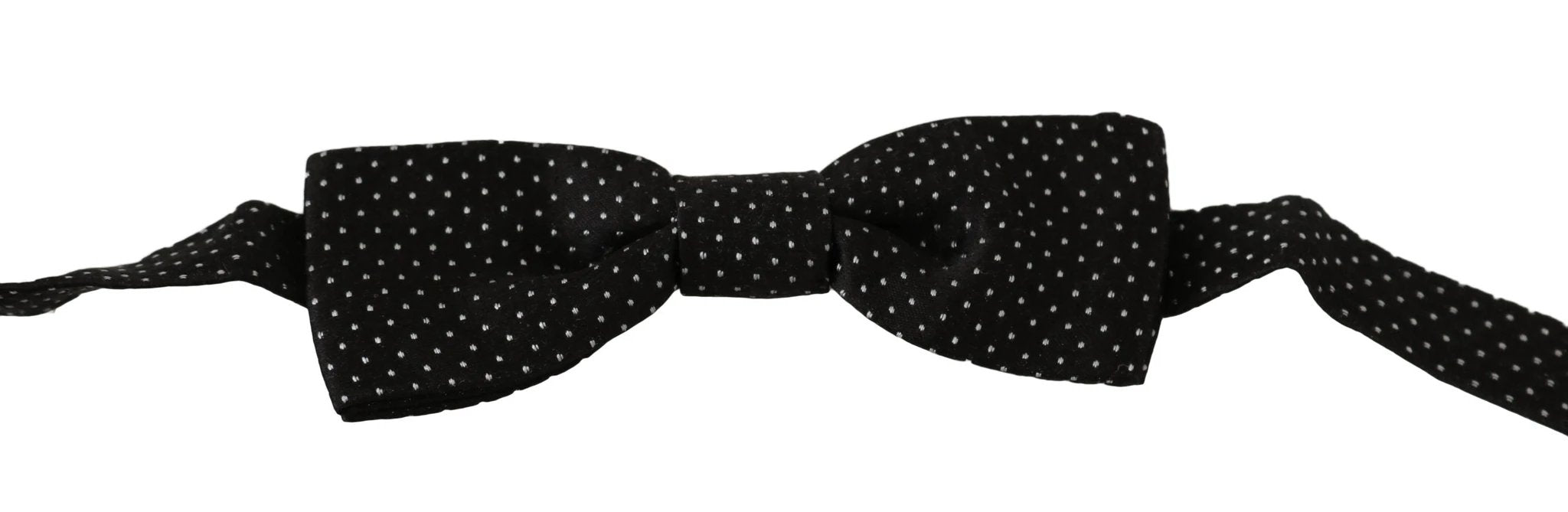 Dolce & Gabbana Black Polka Dots Silk Adjustable Neck Papillon Men Bow Tie by Dolce & Gabbana
