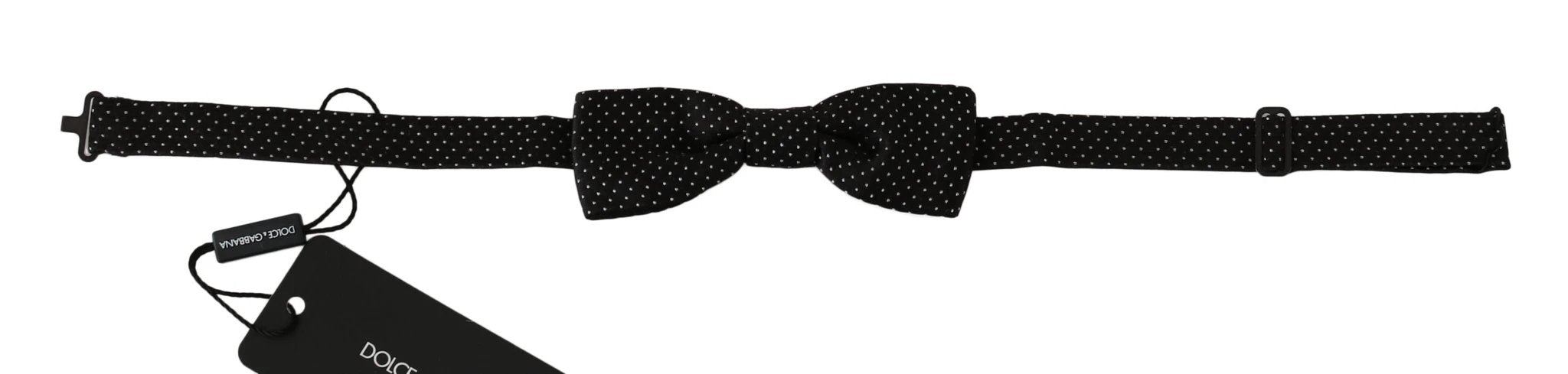 Dolce & Gabbana Black Polka Dots Silk Adjustable Neck Papillon Men Bow Tie by Dolce & Gabbana