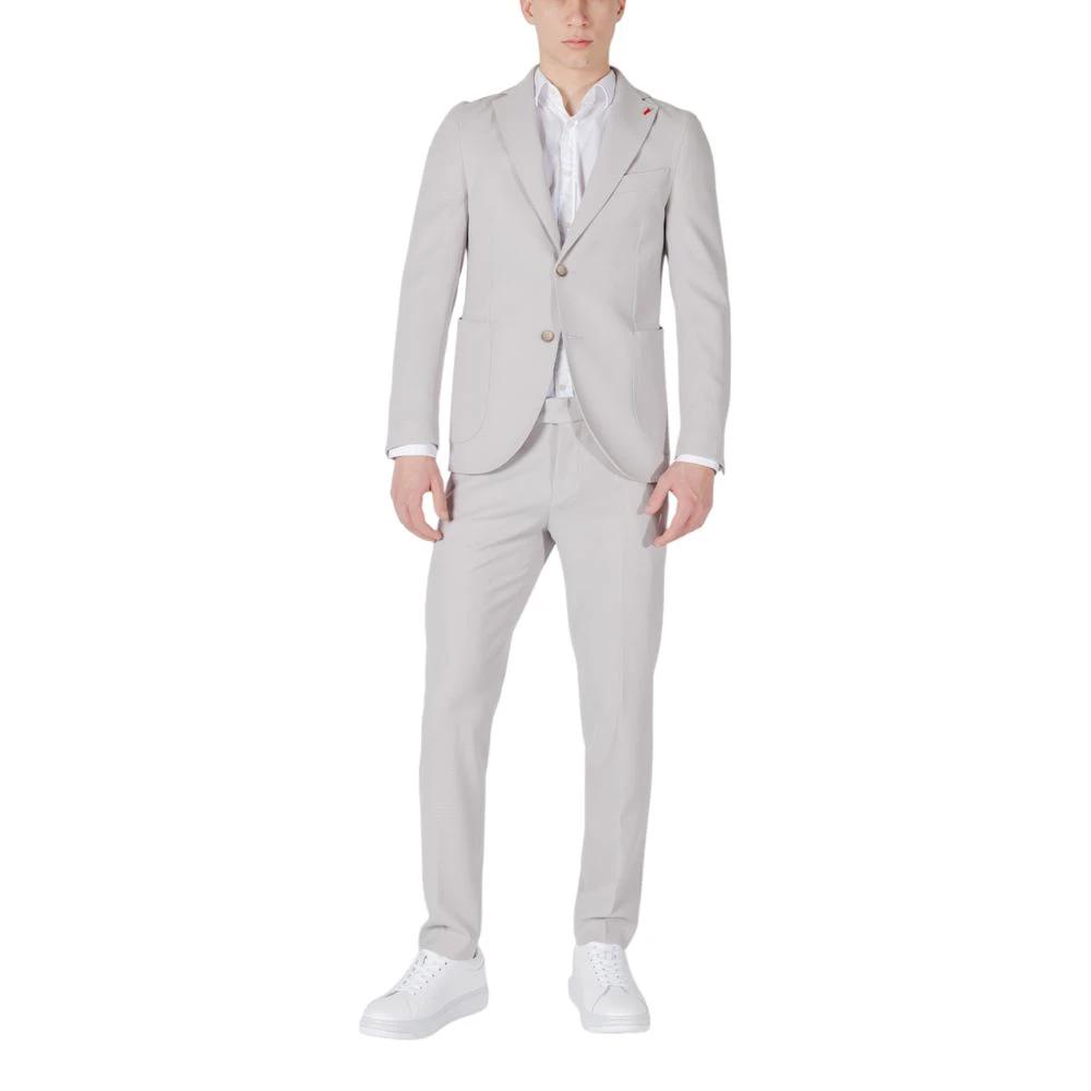 Mulish Gray Polyester Two-Piece Suit by Mulish