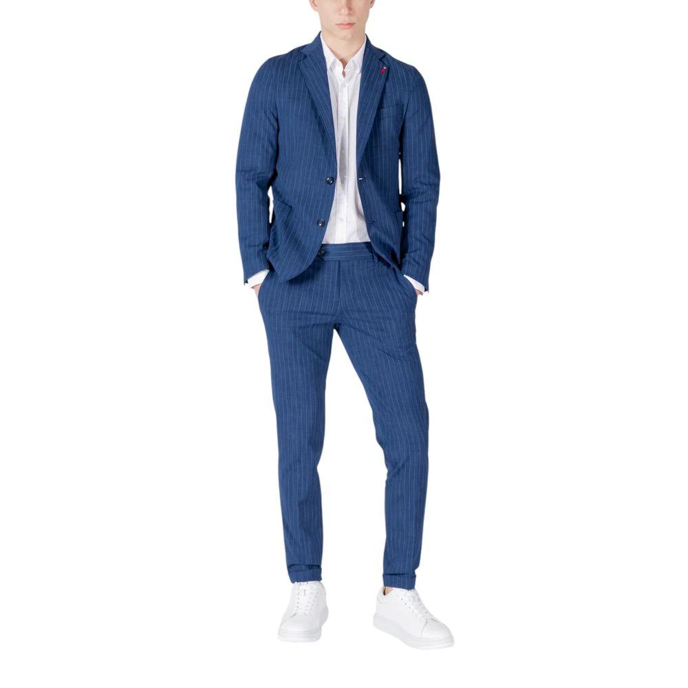 Mulish Blue Cotton Two-Piece Suit by Mulish
