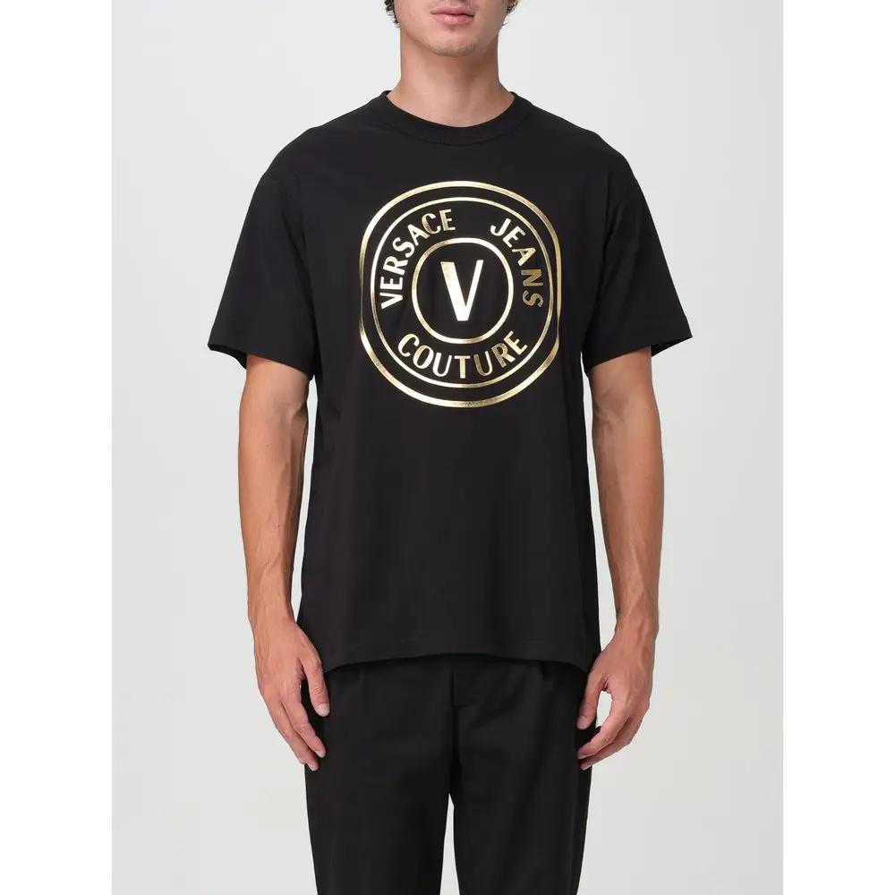T-shirt en coton noir Versace Jeans
