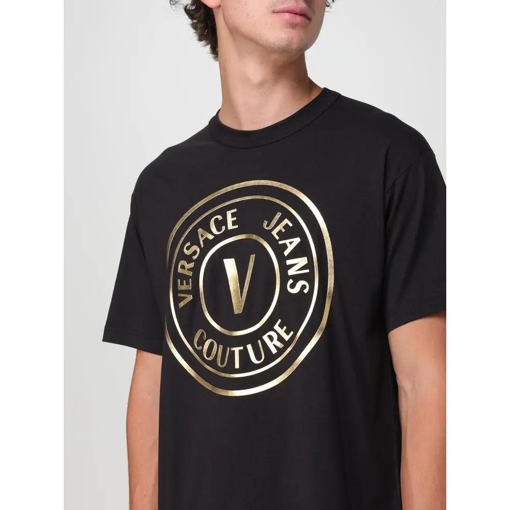 T-shirt en coton noir Versace Jeans