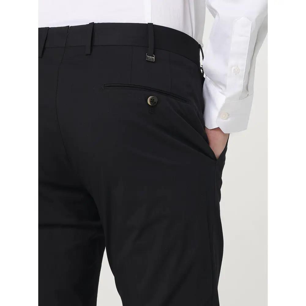 Pantalon habillé PT Torino en coton noir