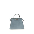 Sac à main Fendi Bos Taurus en cuir de veau bleu