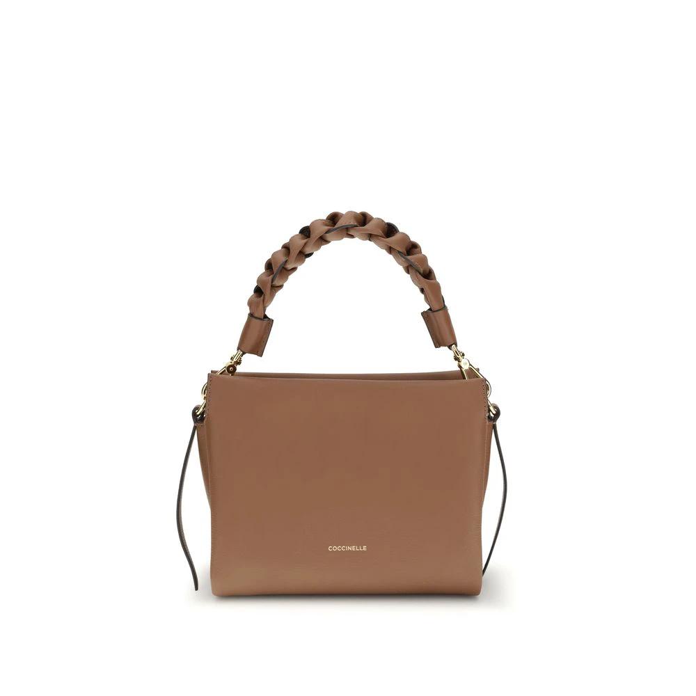 Sac à main Bos Taurus en cuir de veau beige Coccinelle
