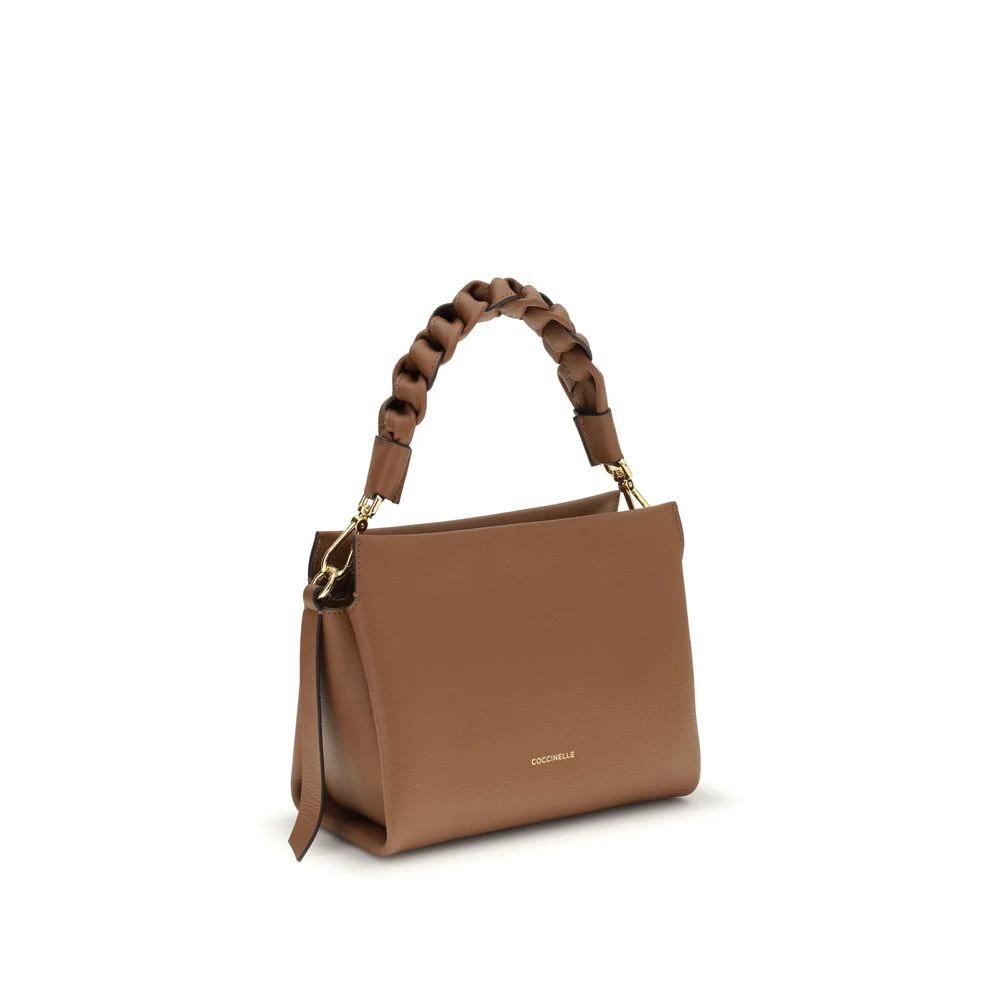 Sac à main Bos Taurus en cuir de veau beige Coccinelle