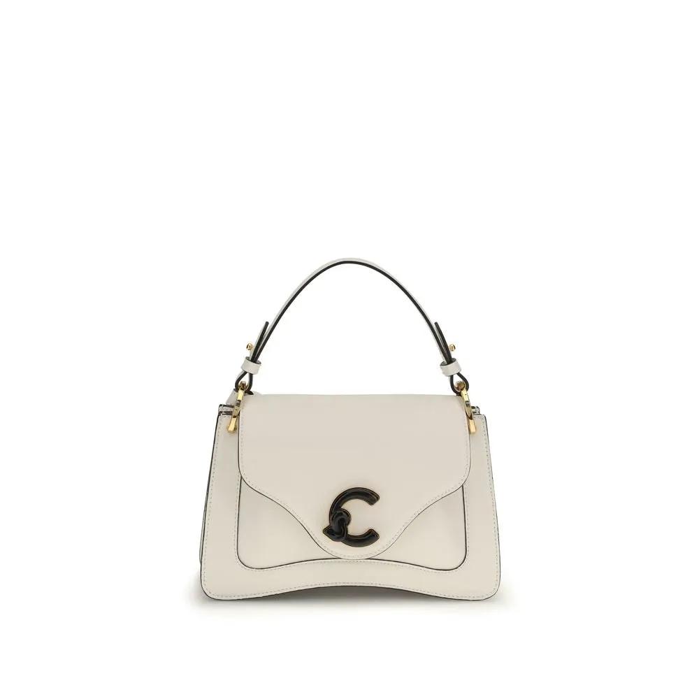 Sac bandoulière Bos Taurus en cuir de veau beige Coccinelle
