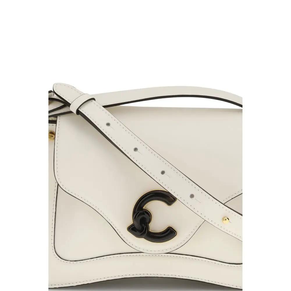 Sac bandoulière Bos Taurus en cuir de veau beige Coccinelle