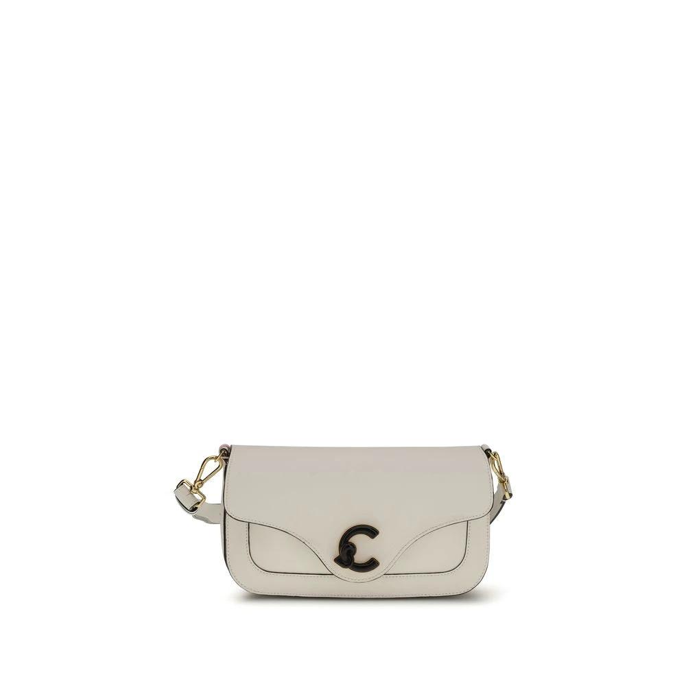 Coccinelle White Calf Leather Bos Taurus Shoulder Bag by Coccinelle