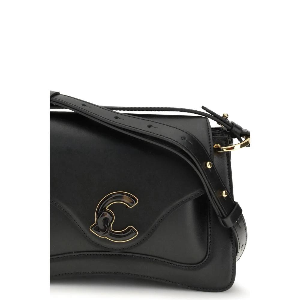 Coccinelle Black Calf Leather Bos Taurus Shoulder Bag by Coccinelle