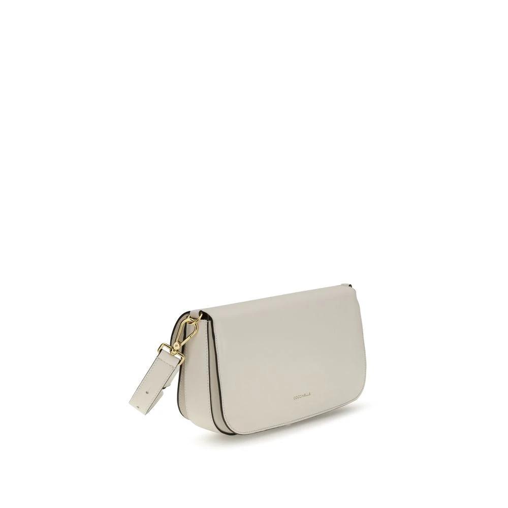 Coccinelle White Calf Leather Bos Taurus Shoulder Bag by Coccinelle