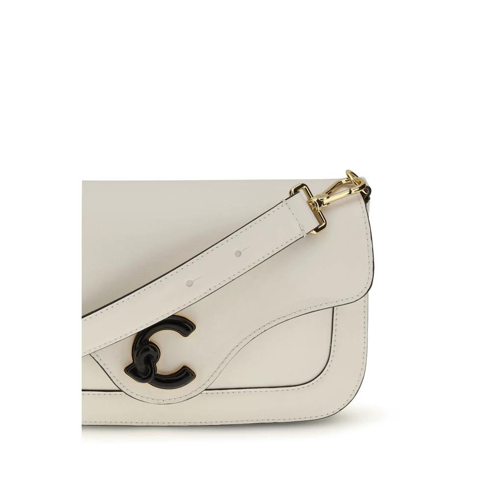 Coccinelle White Calf Leather Bos Taurus Shoulder Bag by Coccinelle