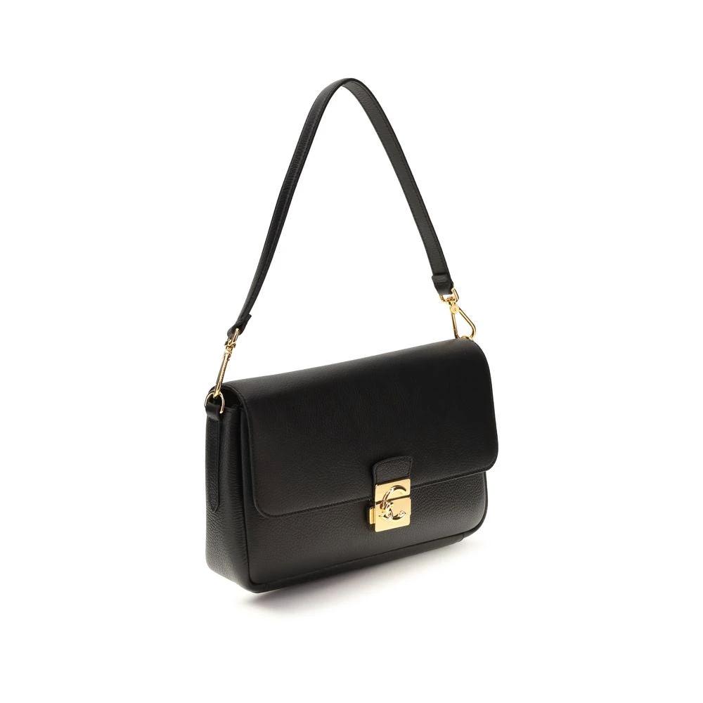 Coccinelle Black Calf Leather Bos Taurus Shoulder Bag by Coccinelle
