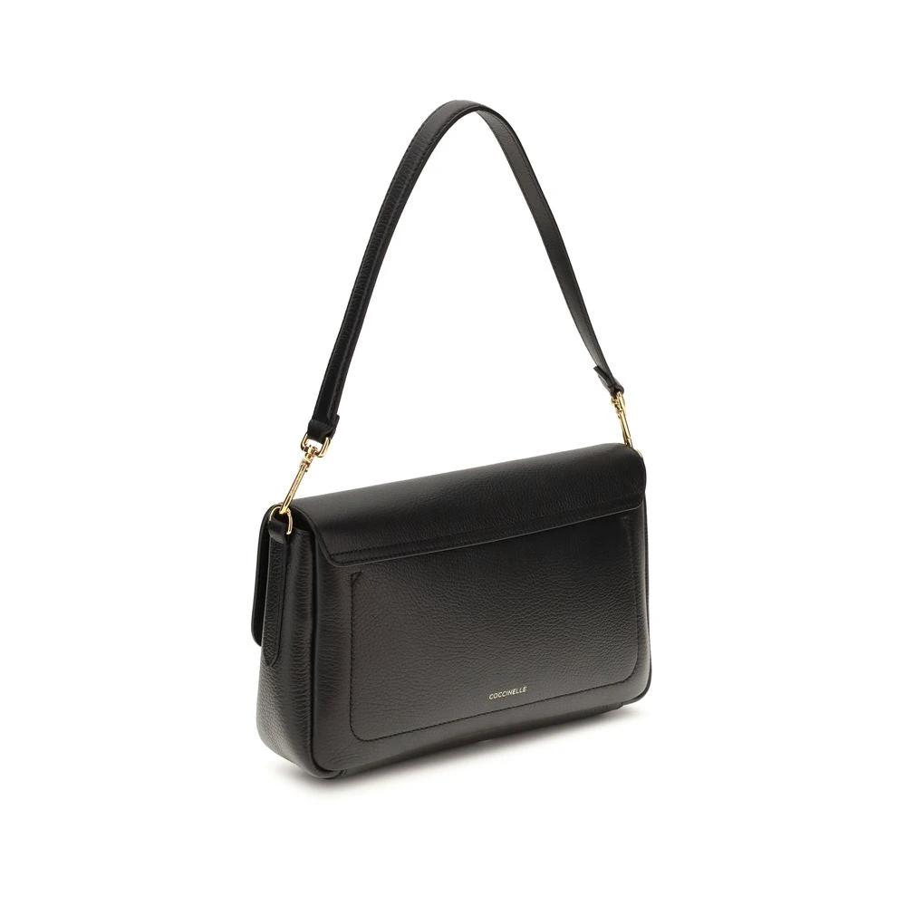 Coccinelle Black Calf Leather Bos Taurus Shoulder Bag by Coccinelle