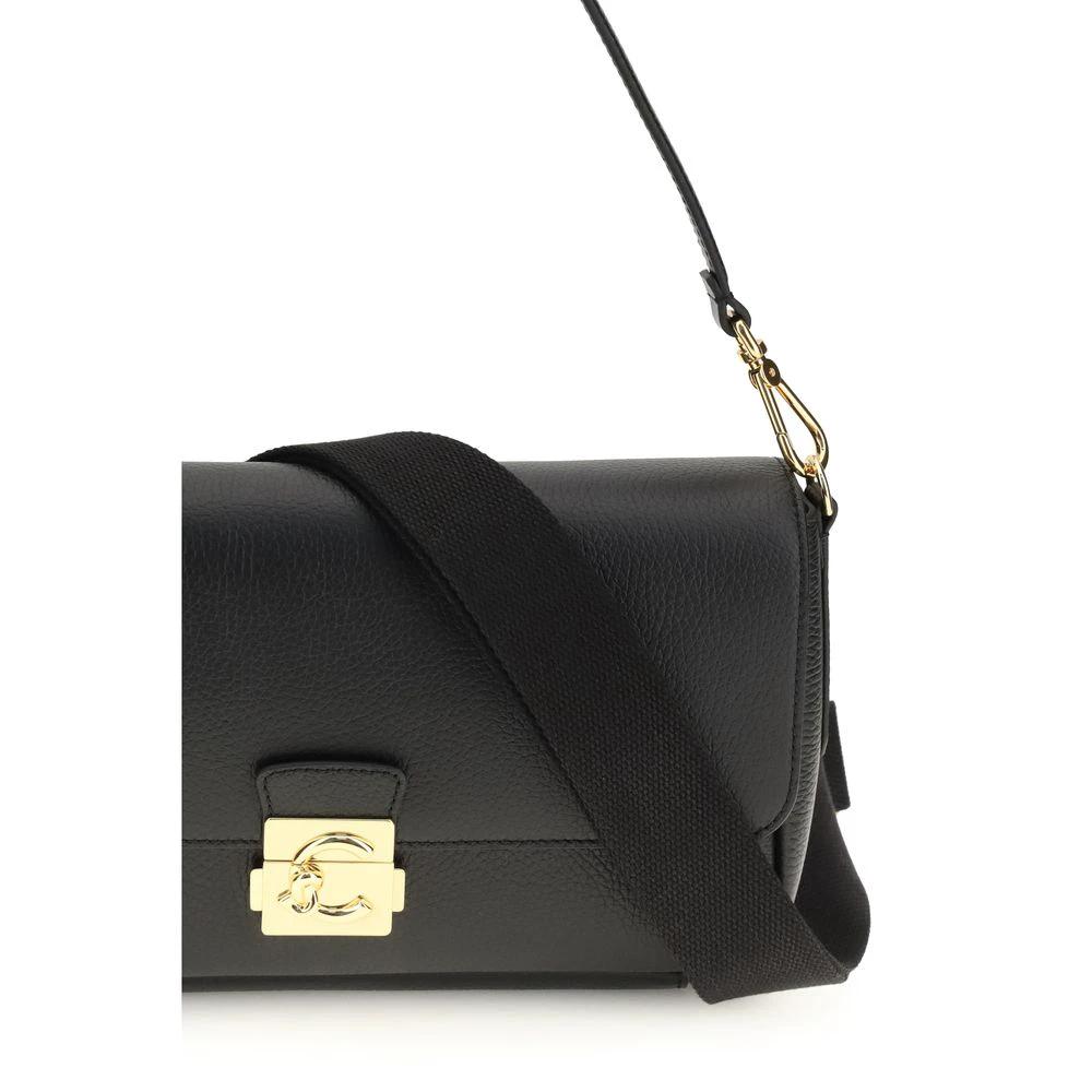Coccinelle Black Calf Leather Bos Taurus Shoulder Bag by Coccinelle