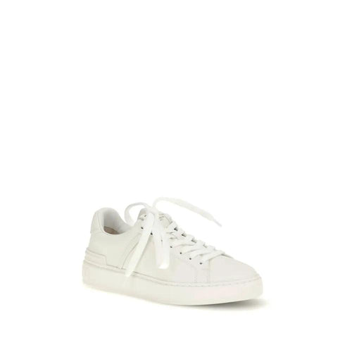 Baskets basses Balmain Bos Taurus en cuir de veau blanc