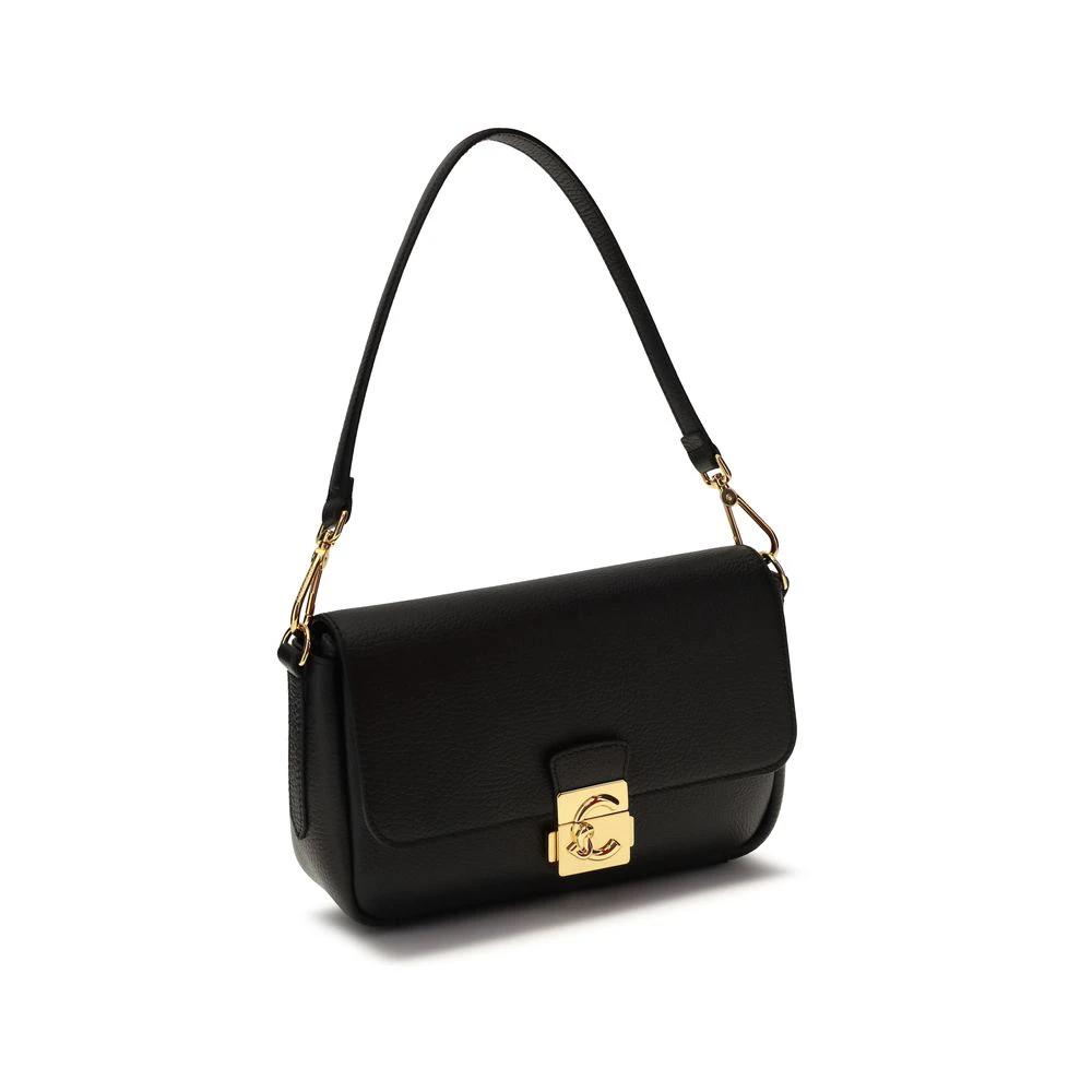 Coccinelle Black Calf Leather Bos Taurus Shoulder Bag by Coccinelle