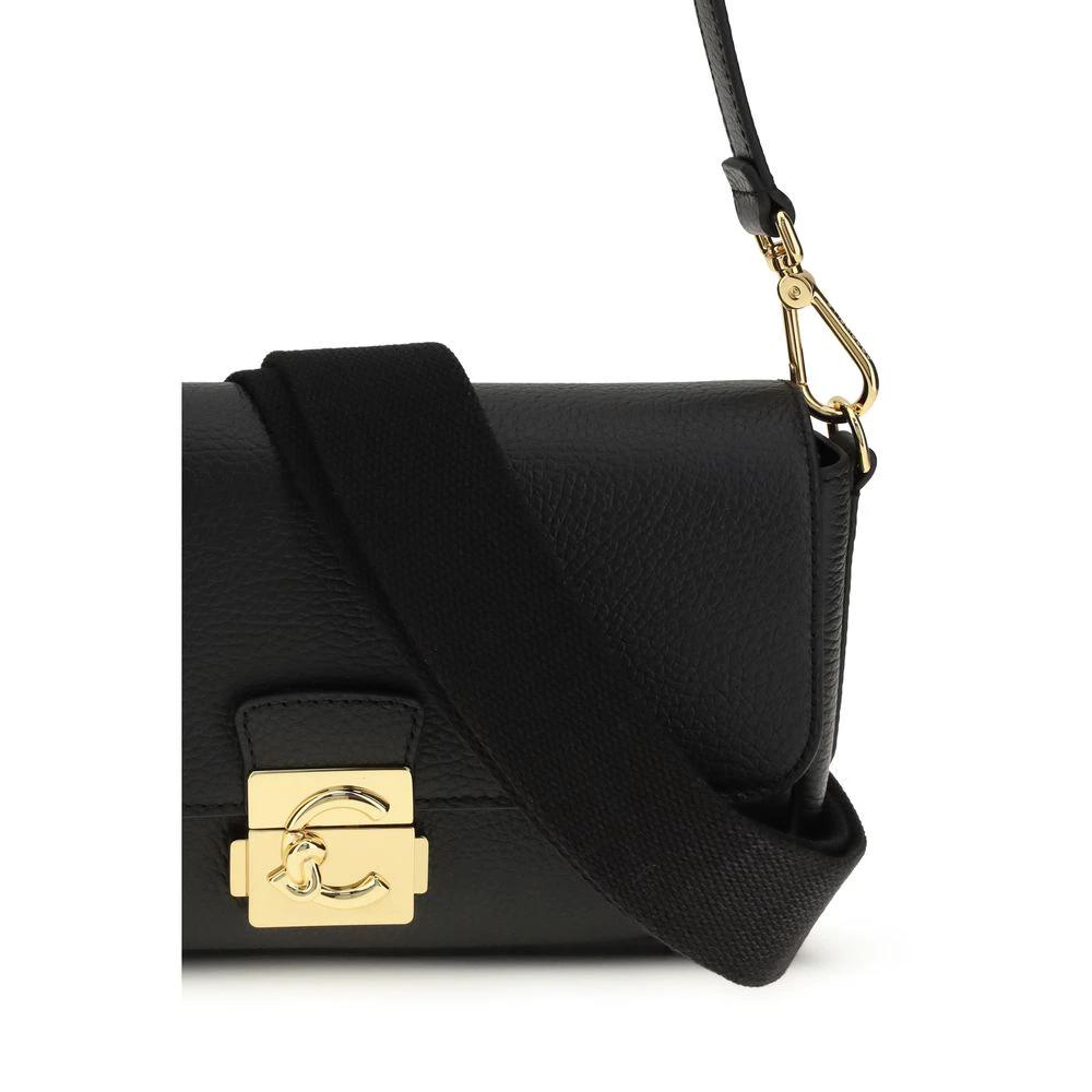 Coccinelle Black Calf Leather Bos Taurus Shoulder Bag by Coccinelle
