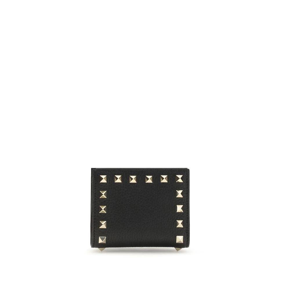 Valentino Garavani Black Lamb Ovis Aries Aries Wallet by Valentino Garavani