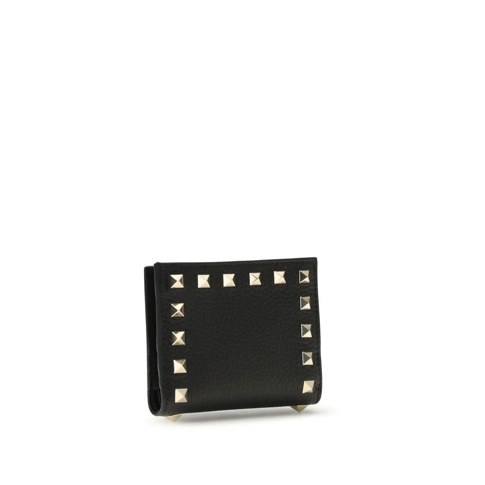 Valentino Garavani Black Lamb Ovis Aries Aries Wallet by Valentino Garavani