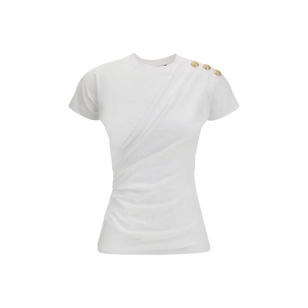 Balmain White Cotton T-Shirt