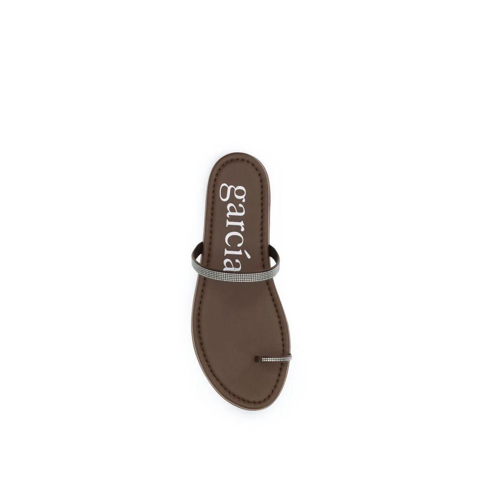 Pedro García Brown Silk Sandals