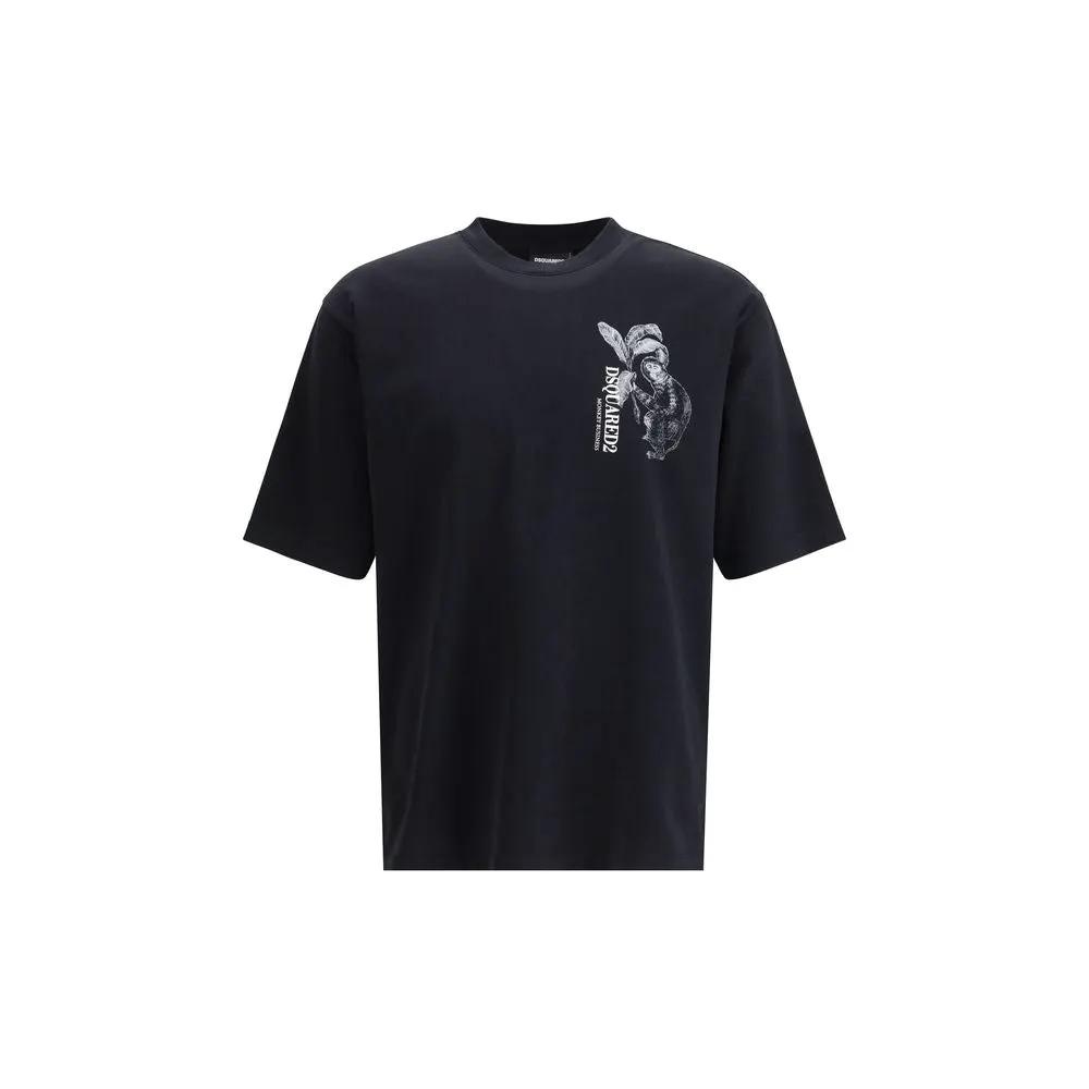 T-shirt en coton noir Dsquared²