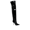 Bottes hautes en cuir noir Dolce &amp; Gabbana