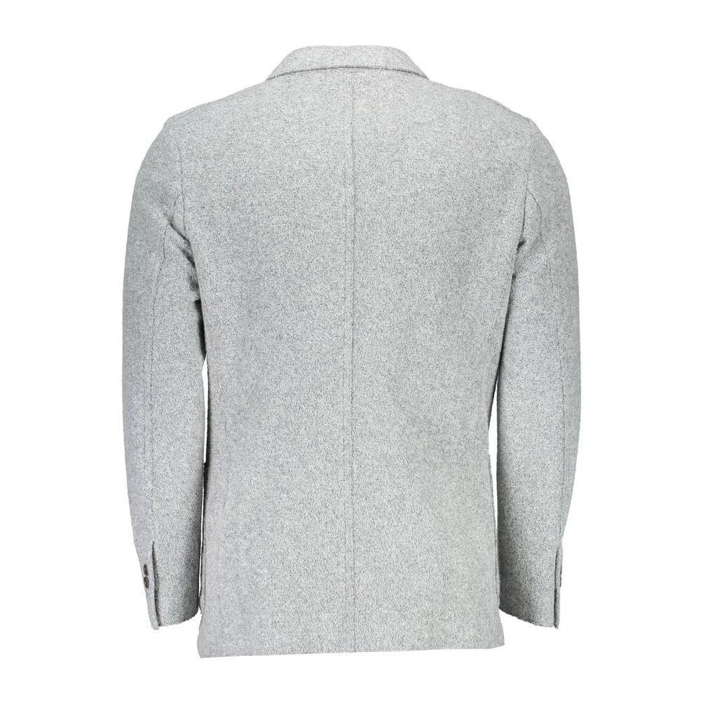 Gant Gray Polyester And Wool Blazer by Gant