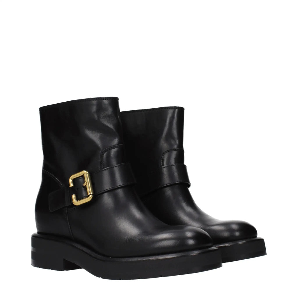 Bottines Chloé en cuir noir
