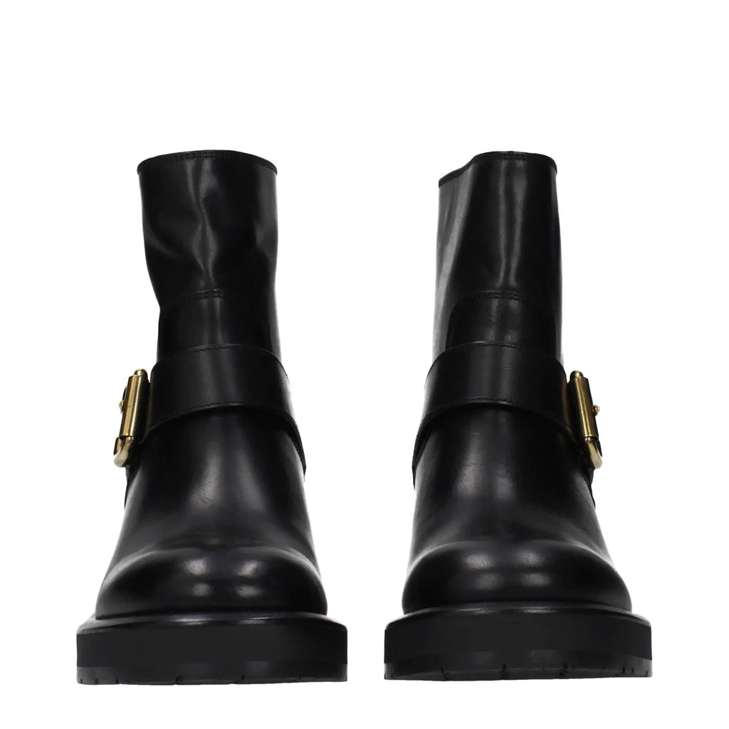Bottines Chloé en cuir noir