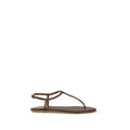 RENE CAOVILLA Brown Satin Sandals