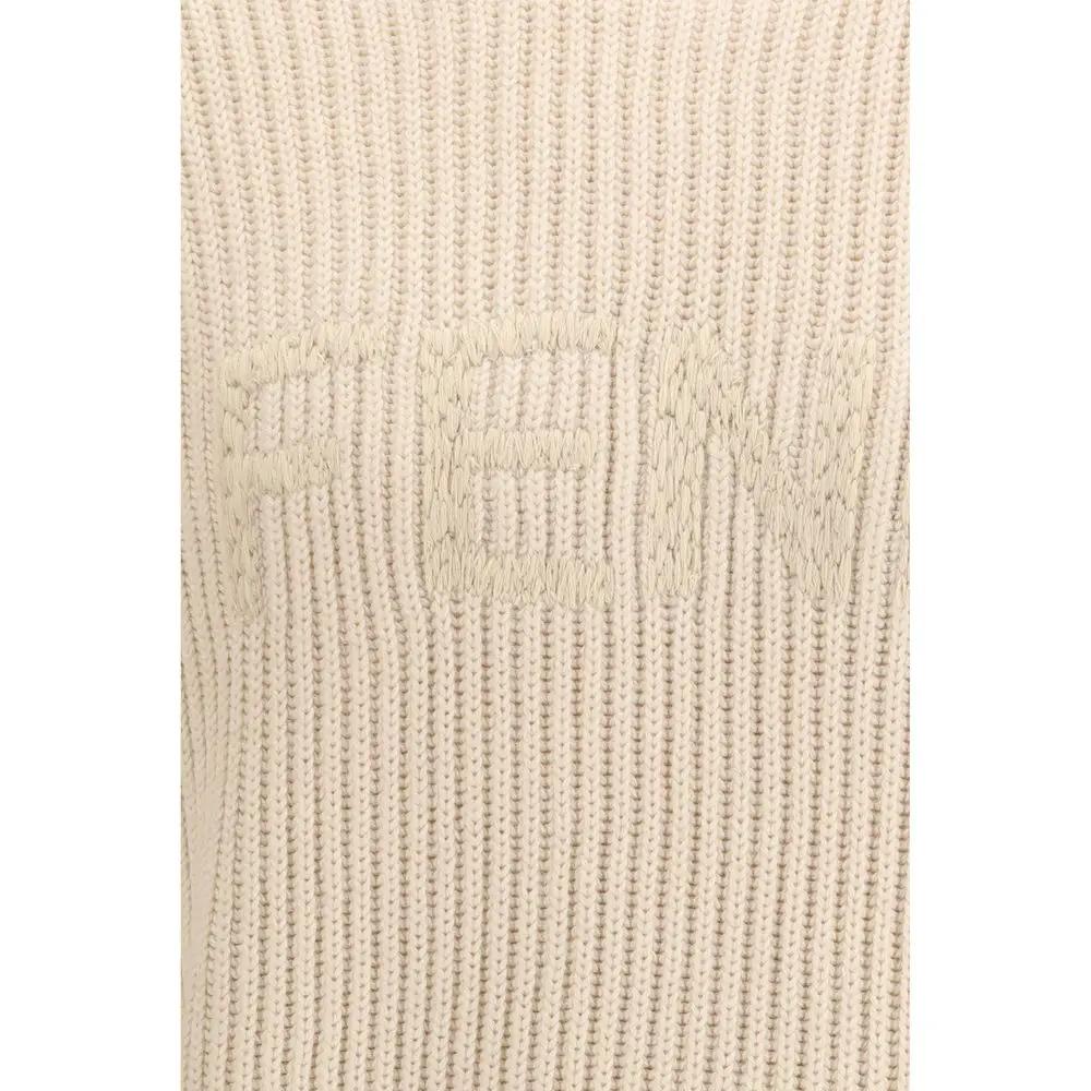 Fendi Beige Fleece Wool Sweatshirt