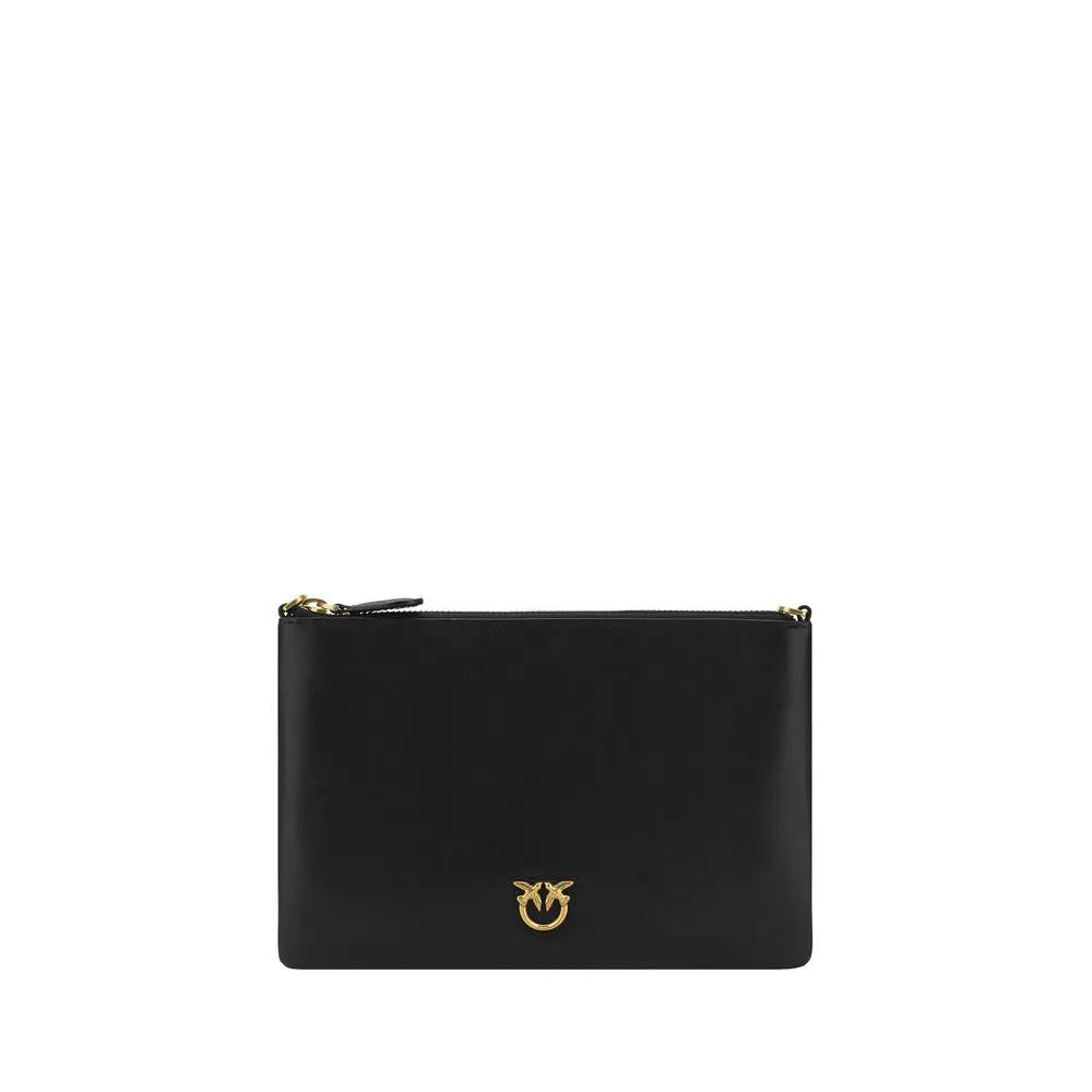 Sac bandoulière PINKO Bos Taurus en cuir de veau noir