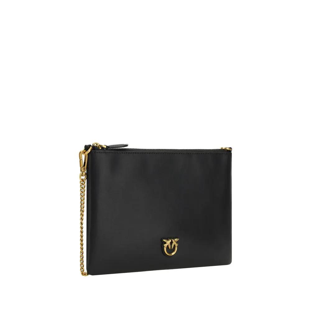 Sac bandoulière PINKO Bos Taurus en cuir de veau noir