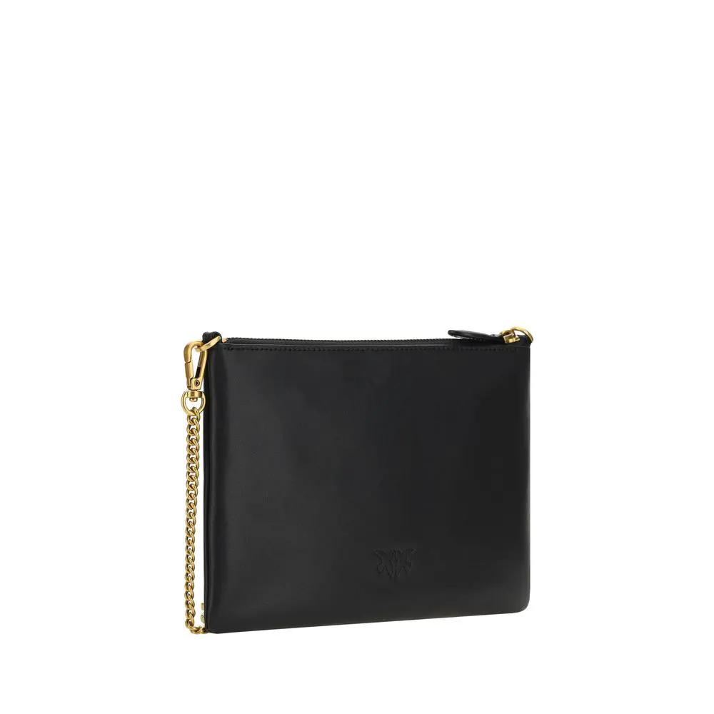 Sac bandoulière PINKO Bos Taurus en cuir de veau noir