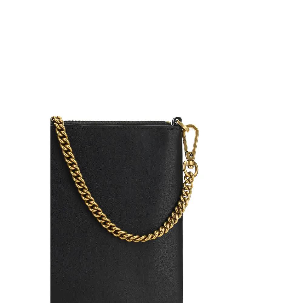 Sac bandoulière PINKO Bos Taurus en cuir de veau noir
