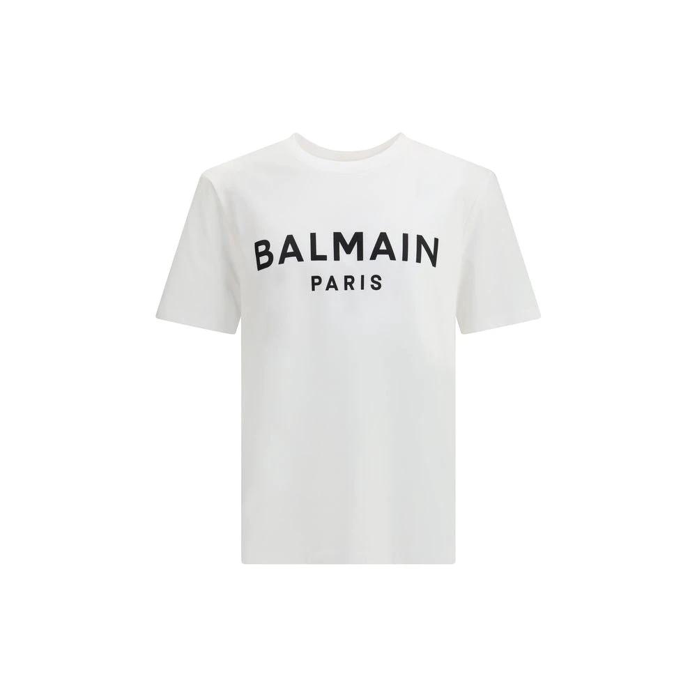 Balmain White Cotton T-Shirt