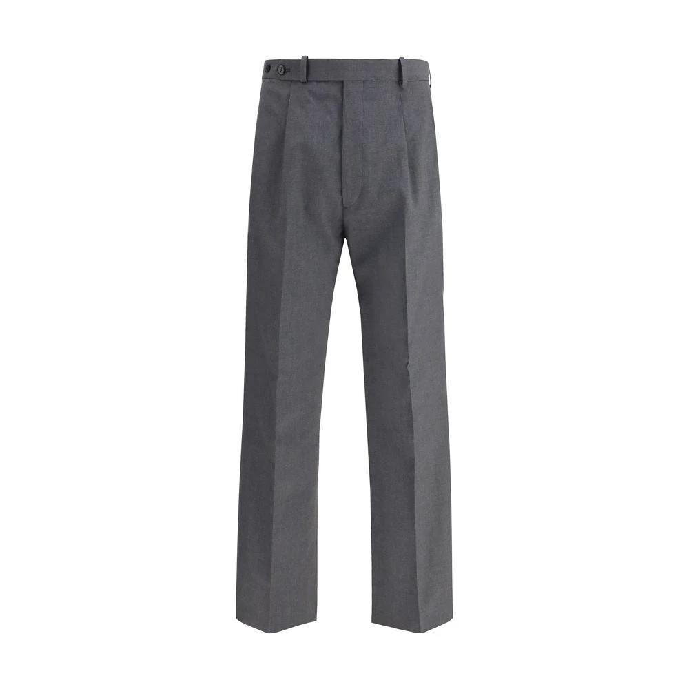 Prada Gray Fleece Wool Dress Pants by Prada