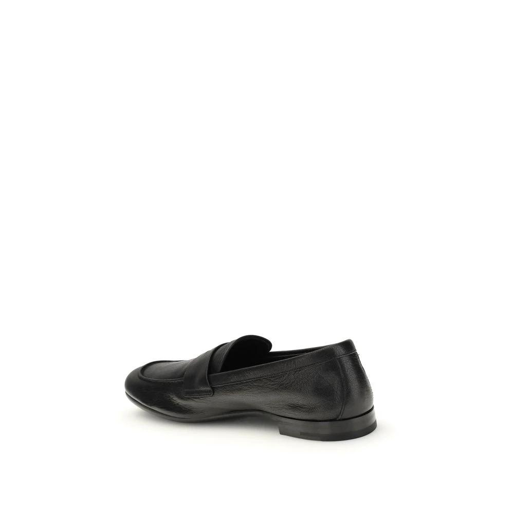 Prada Black Goatskin Slip-On Loafers by Prada