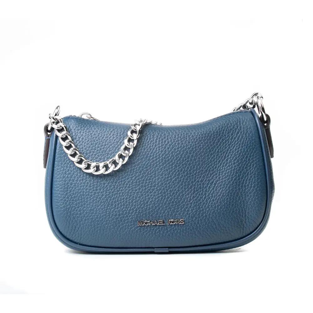 Sac bandoulière en cuir bleu Michael Kors