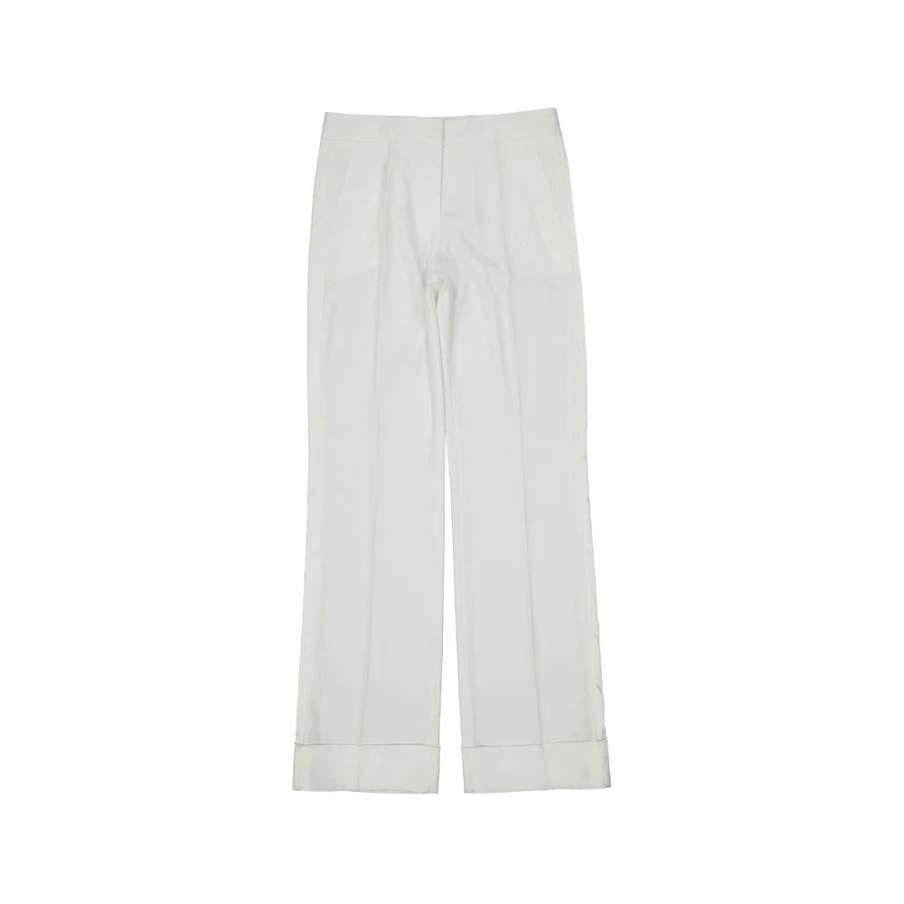 Pantalon décontracté en polyester blanc BLANCA VITA