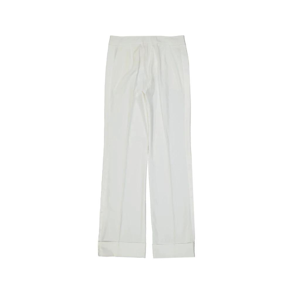 Pantalon décontracté en polyester blanc BLANCA VITA
