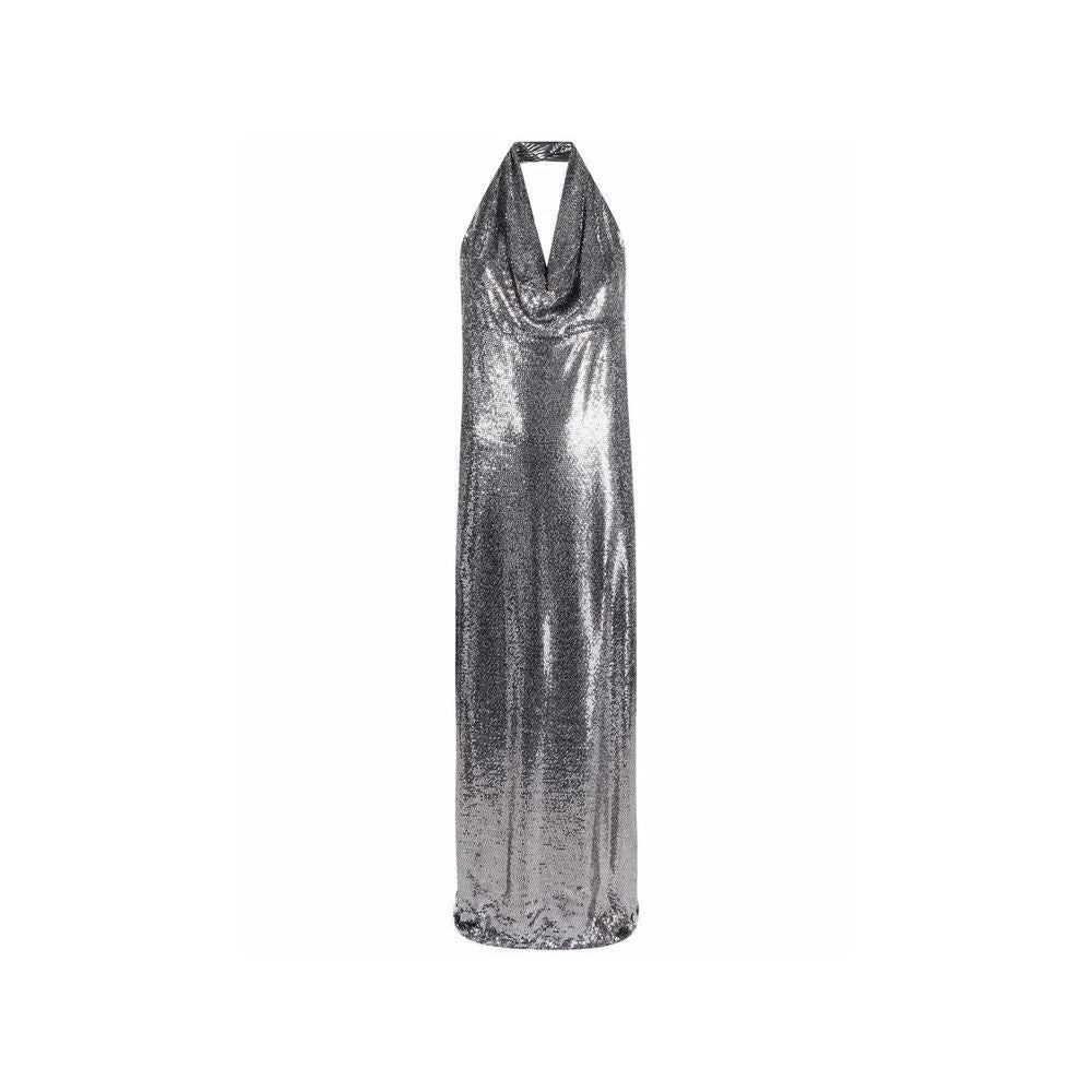 Robe de cocktail argentée en élasthanne BLANCA VITA